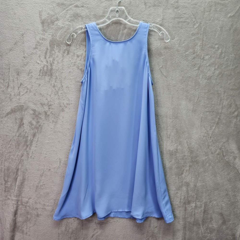 Amanda Uprichard Le Tote Dress Womens XS Blue Sleeveless Bow‎ Back Shift Casual